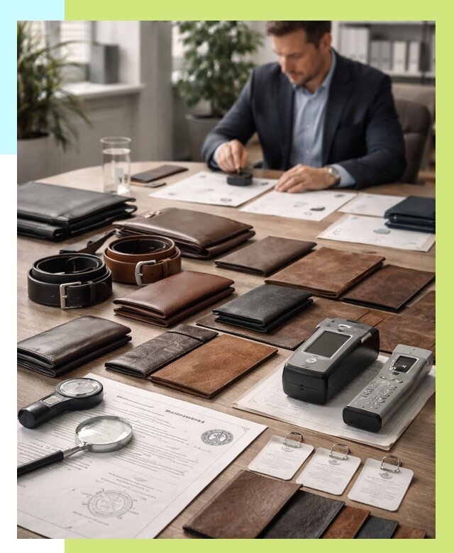 Сертификация кожаных изделий в Феодосии от 12190 р. | Алешин-Фдс