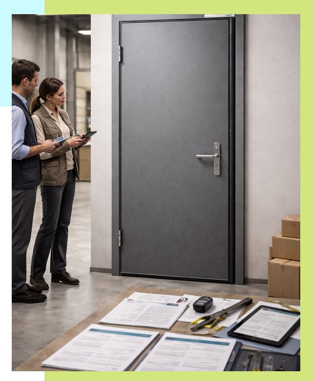 Сертификация противопожарных дверей в Феодосии от 9142 р. | Алешин-Фдс