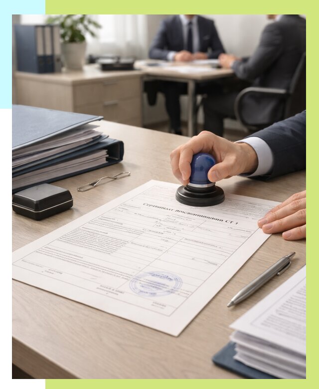 Сертификат происхождения СТ 1 в Феодосии от 4571 р. | Алешин-Фдс