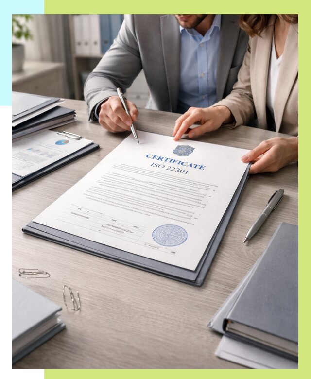 Сертификат ISO 22301 в Феодосии от 45711 р. | Алешин-Фдс срочно